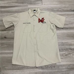 Universal Studios The Simpsons Quality Control Duff Beer Men’s Shirt